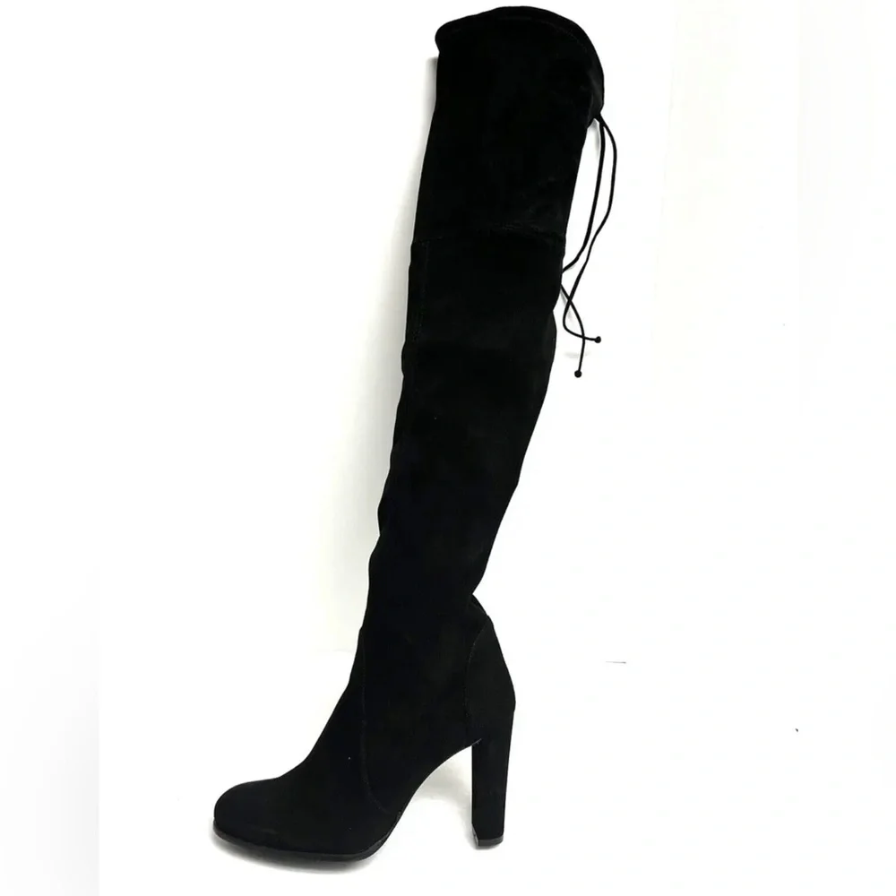 Stuart Weitzman Womens Highland Boot Black Suede 9 M(B)